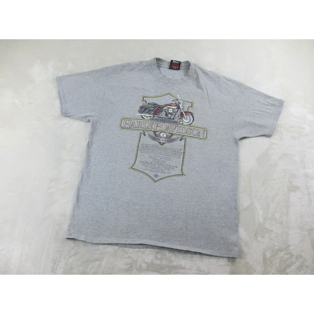 VINTAGE Harley Davidson Shirt Mens Extra Large Gray Road King Missouri 90s*